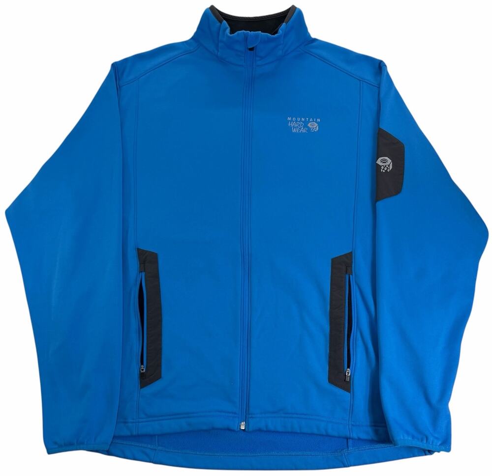 Mountain Hardwear Pullover Grid Fleece Full Zip Outdoor Blue Mens XXL Sweatshirt